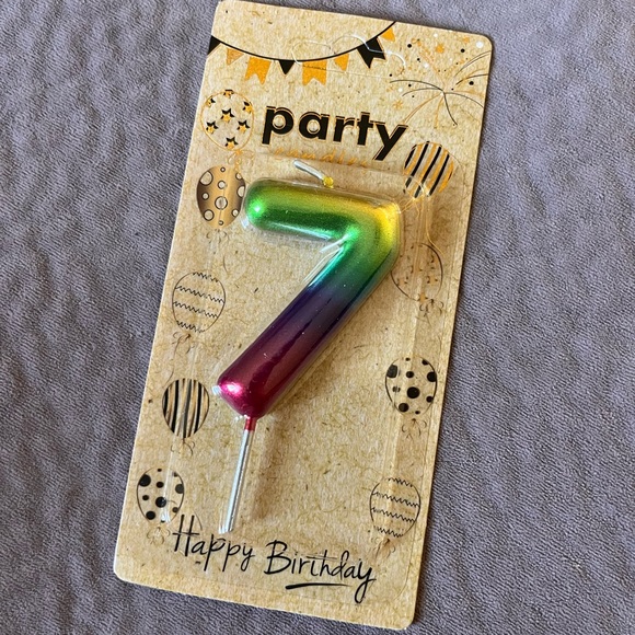 Colorful number seven candles! - Picture 2 of 2